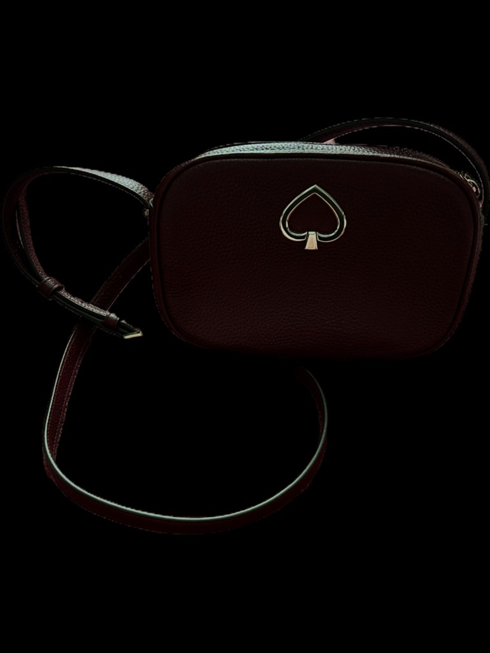 kate spade Pebbled Leather Crossbody in Burgundy Wine - Picture 2 of 4